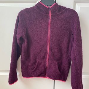 Girls Purple fleece/wool jacket